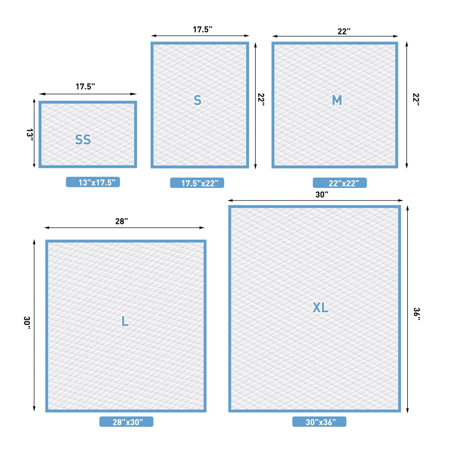 Goofypet 30" X 36" Training Pad, 40 Count Dog Pee Pads, Doggie Pads, Disposable Puppy Pee Pads